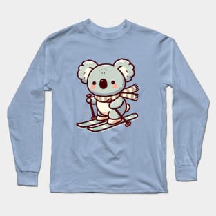 Cute koala Skiing Long Sleeve T-Shirt